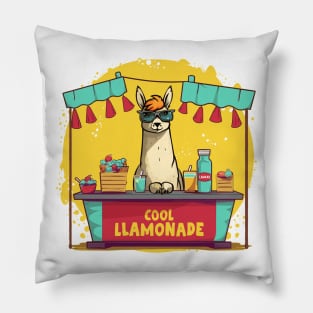 Cool Llamonade - Cute and Funny Llama Lover Design Pillow