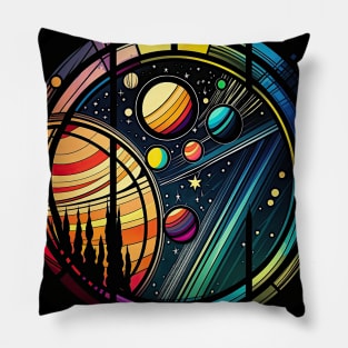 Colorful Planets Pillow