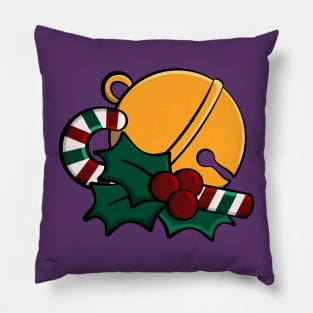 Mistletoe and sleigh bell Pillow