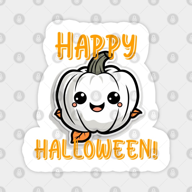 Happy Halloween Smiling Pumpkin Magnet by WarFX Designs