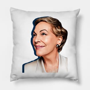 Julie Andrews Smiling Blue Pillow