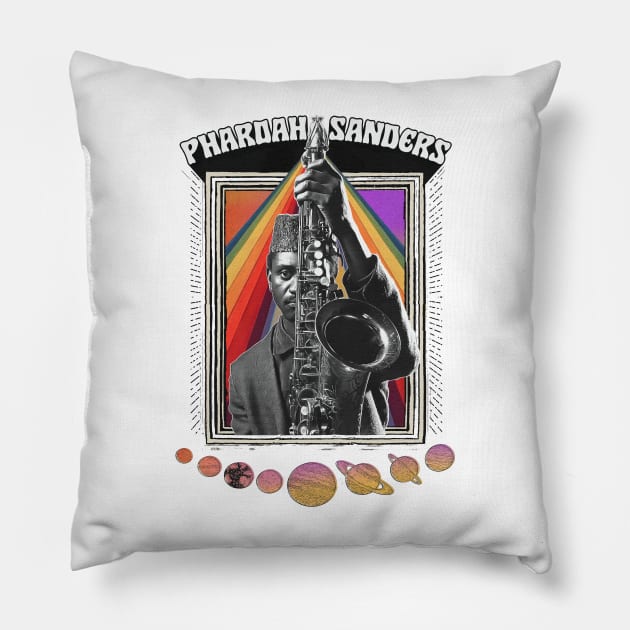 -- PHAROAH SANDERS --- Original Psychedelic Design Pillow by DankFutura