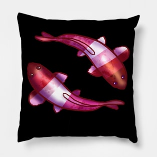 Lesbian WLW LGBTQ Koi Fish Pillow