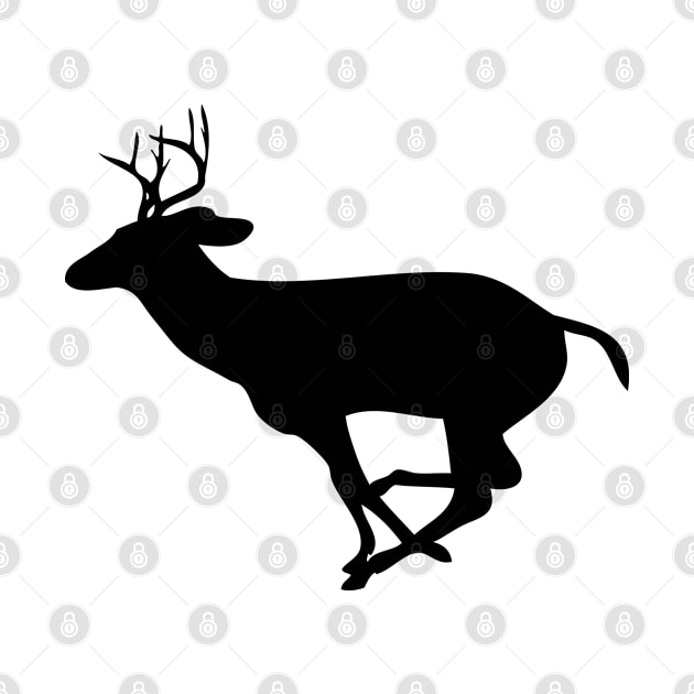 Deer Hunter - Deer running  silhouette by KC Happy Shop