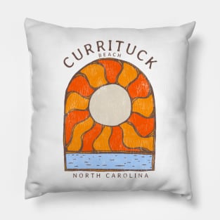 Currituck Beach, NC Summertime Vacationing Burning Sun Pillow