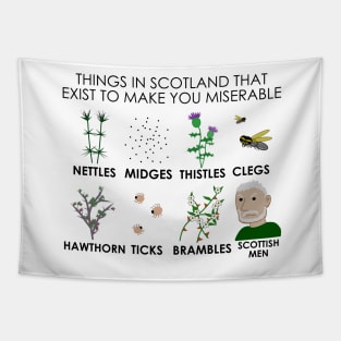 Miserable in Scotland Tapestry