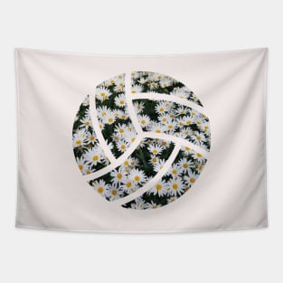 White Daisy Volleyball Tapestry