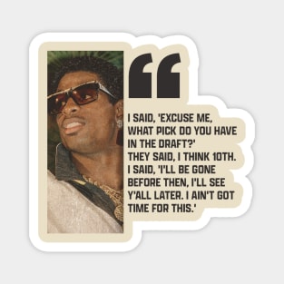 deion sanders quotes Magnet