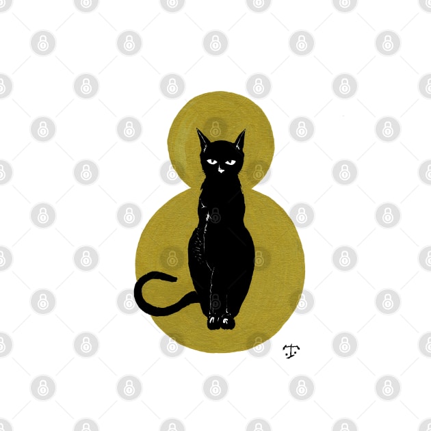 Gold Black Cat by tristan.r.rosenkreutz