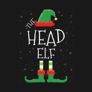 HEAD Elf Family Matching Christmas Group Funny Gift T-Shirt