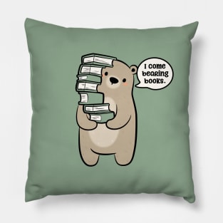 i come bearing books Pillow