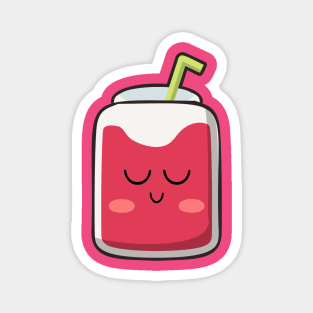 Kawaii Cute strawberry fruit juice drink Magnet