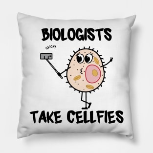 Biologists Take Cellfies Description Pillow