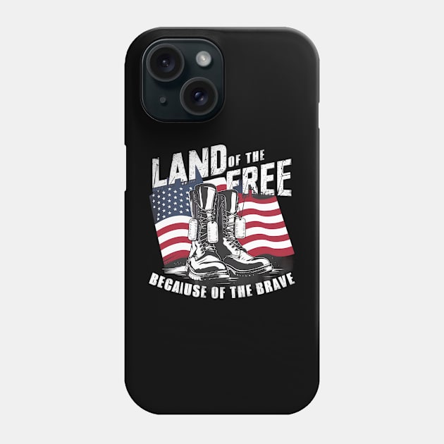 Patriotic Valor: Boots of the Brave Phone Case by WEARWORLD