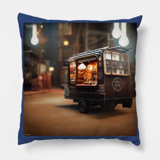 Steampunk Tokyo Ramen Food Truck Pillow