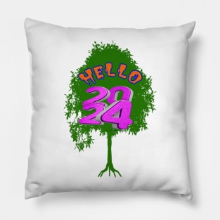 hello 2024 Pillow