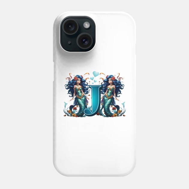 Mermaid Alphabet The Letter J Phone Case by MGRCLimon
