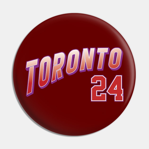 Retro Toronto Number 24 Pin by Cemploex_Art