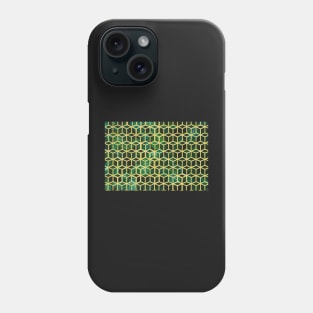 yellow cubes on green Design 1 Phone Case