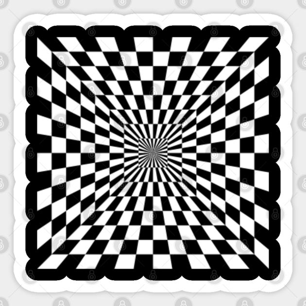 Optical Illusion Geometric Forms Abstract 3d Effect Eye Trick Illusions Funny Gift Birthday Optical Illusion Sticker Teepublic Color stereo stereograms by gene levine. optical illusion geometric forms abstract 3d effect eye trick illusions funny gift birthday