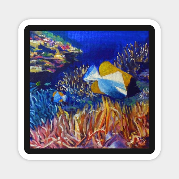 Ocean Underwater Painting Magnet by BrittaniRose