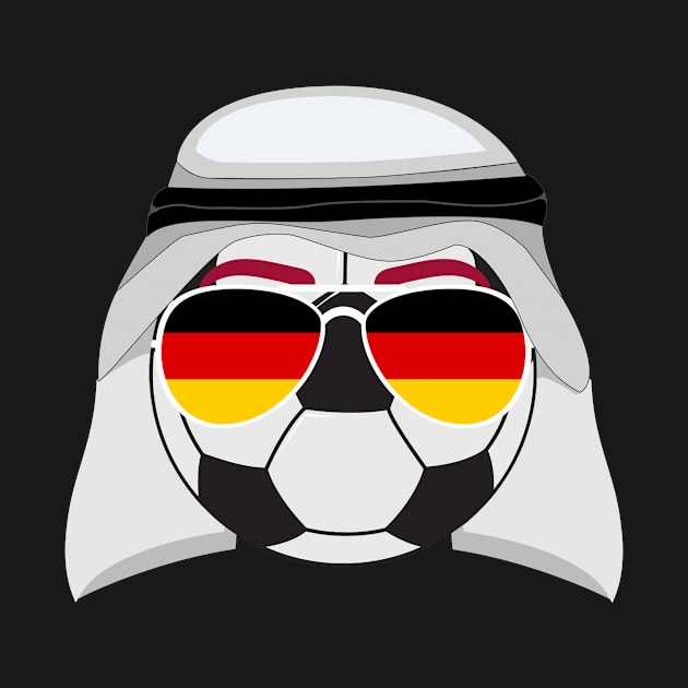 Germany Flag inside Sunglasses With Soccer Ball and Shemagh by DexterFreeman