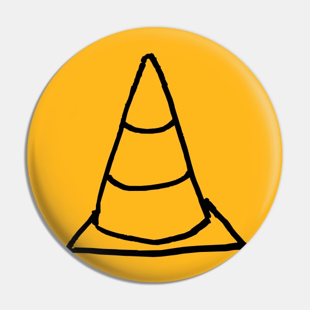 Traffic Cone Pin by Richard Stelmach Art