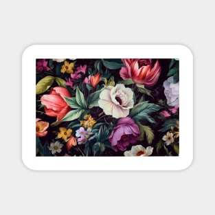 Floral Symphony A Beautiful Flower Print Design Magnet