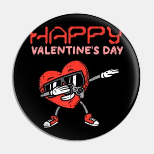 Happy Valentines Day Dab Heart Gamer Valentine Boys Kids Pin