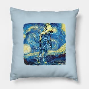 Space Warrior Van Gogh Style Pillow