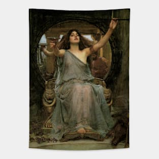 Circe Offering the Cup to Ulysses by John William Waterhouse Tapestry