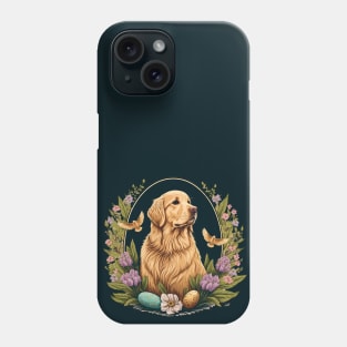 Golden Retriever happy easter day Phone Case