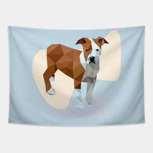 Bull Dog Low Poly Geometric Tapestry