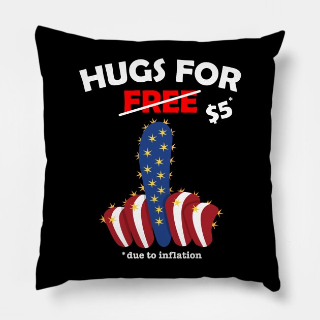 Cute fucktus cactus valentine costume Hugs For Free due to inflation Pillow by star trek fanart and more