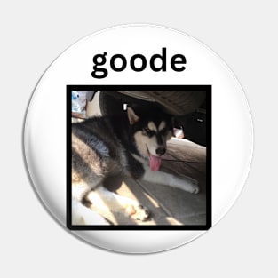 Cute Husky Dog Tongue Out Smiling Simple Goode Pin