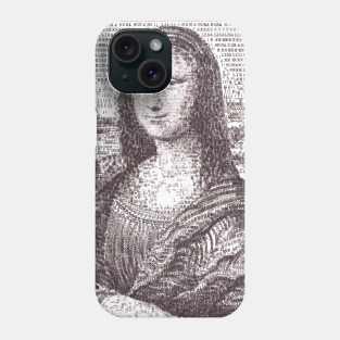 Typewriter Art: Mona Lisa Phone Case