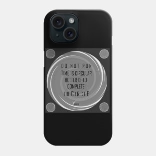 CLOCK CIRCULAR GREY/B Phone Case