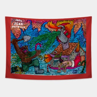 Burn Bear Pyrotica Christmas Special Tapestry