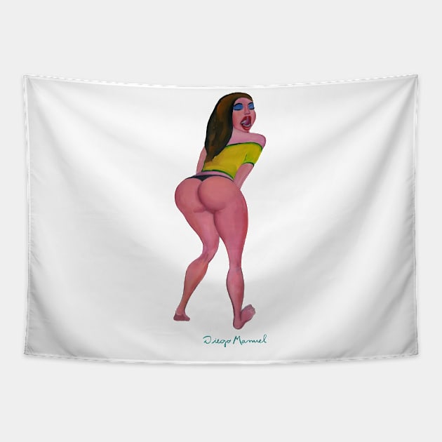 Sensual girl 2 Tapestry by diegomanuel