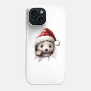 Christmas Peeking Baby Polar Bear Phone Case