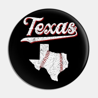 Texas baseball vintage Pin