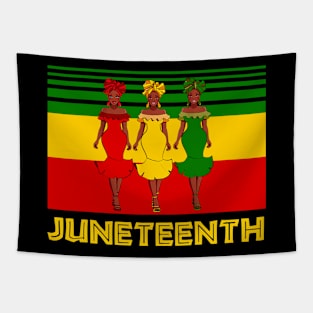 Woman Juneteenth american african pride Tapestry