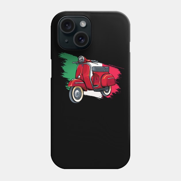 Italy Classic Vespa Scooter Moped Bike Retro Love Vintage Phone Case by Your Culture & Merch