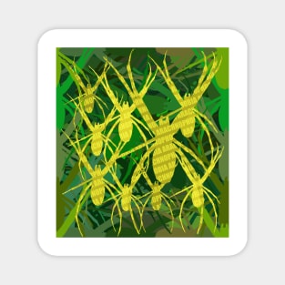 Arachnophobia Green Yellow Magnet