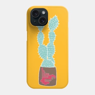 Cacti in art pot Phone Case