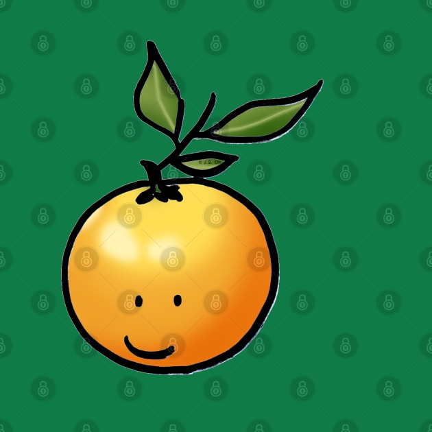 cute orange fruit by cartoonygifts