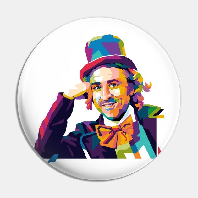 Condescending Wonka Meme Popart Pin by REKENINGDIBANDETBRO