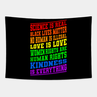 Science Is Real No Human Is Illegal Gift Tapestry