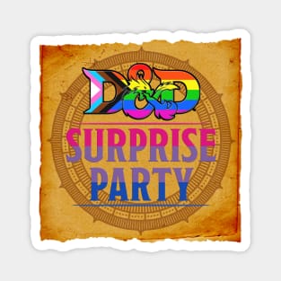 D&D Surprise party Pride - Bi Flag Magnet