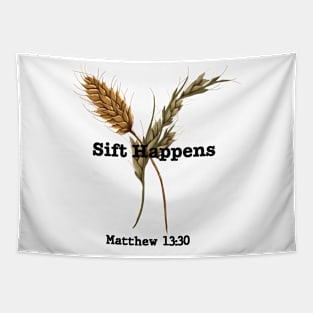 Sift Happens Vertical Black Tapestry